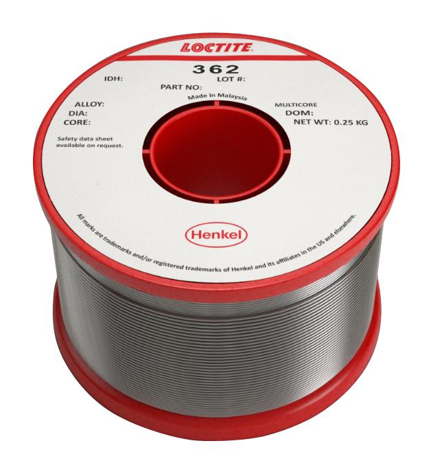 362 99C 5C 1.2MM G 250G SOLDER WIRE, LEAD FREE, 18SWG, 250G MULTICORE / LOCTITE