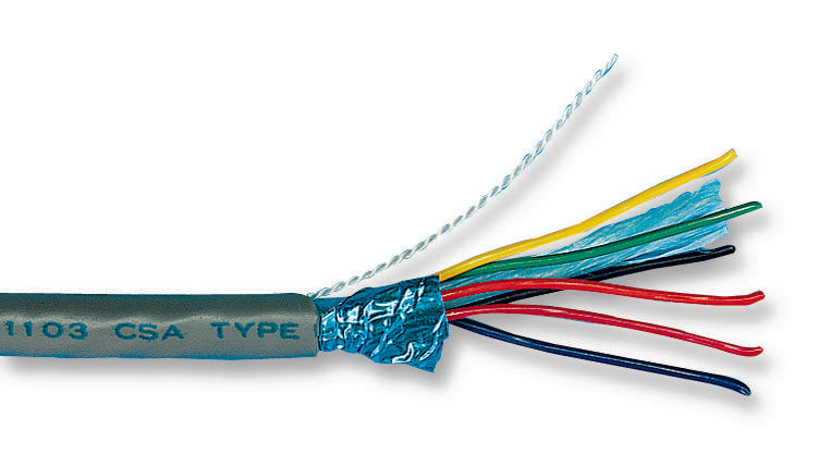 5096C SL002 CABLE, 24AWG, 6 CORE, SLATE, 152.4M ALPHA WIRE