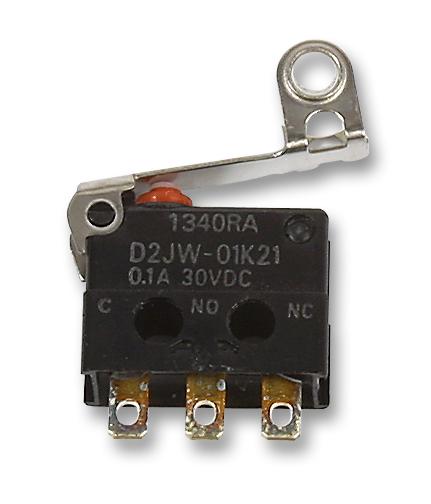 D2JW-01K21 MICROSWITCH, ROLLER LEVER OMRON