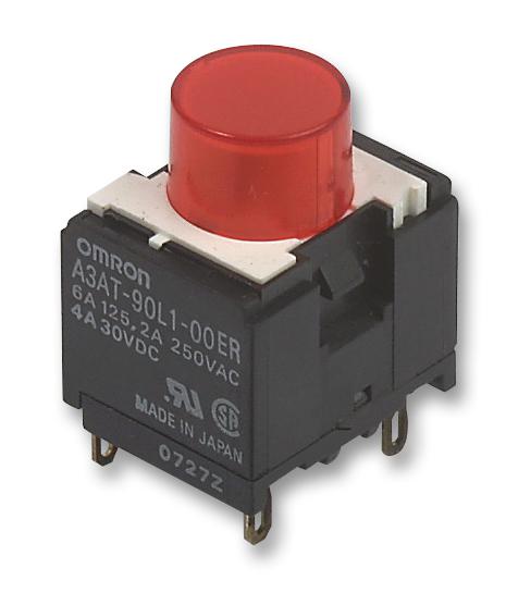 A3AA-91L1-00ER SWITCH, SPST, LATCHING, RED OMRON