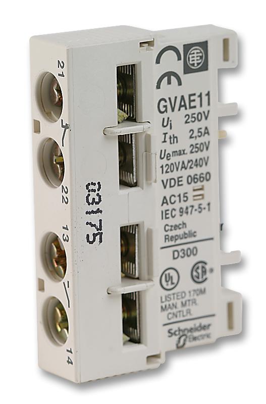GVAE11 CONTACT BLOCK, 1NO/1NC, SCREW SCHNEIDER ELECTRIC