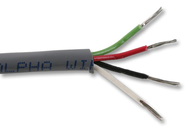 1898/4C SL005 CABLE, UL2509, 18AWG, 4 CORE, 30.5M ALPHA WIRE