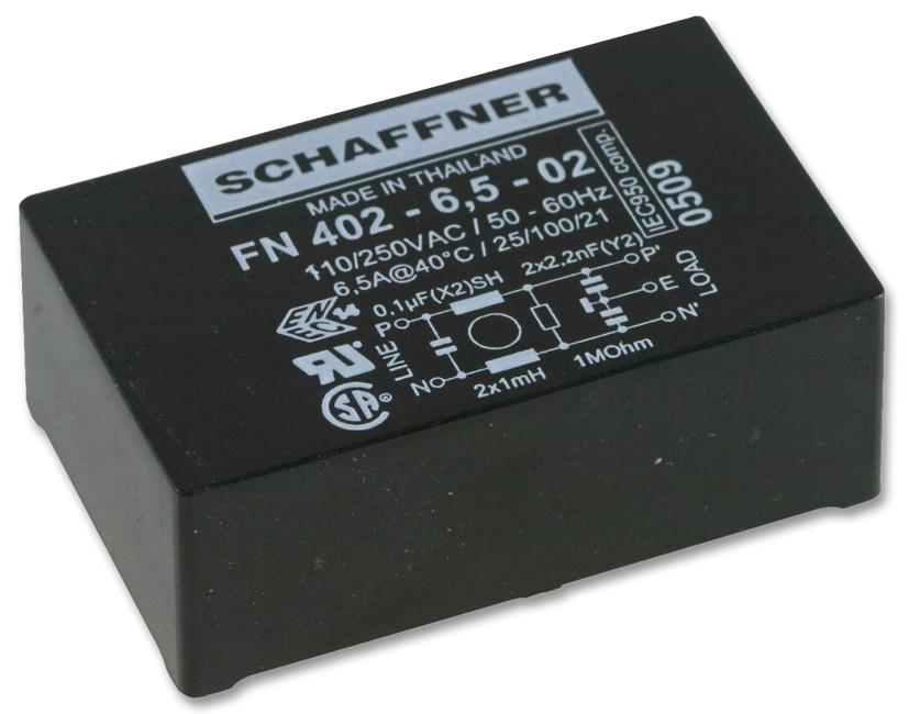 FN402-6.5-02 FILTER, 6.5A, PCB MOUNT SCHAFFNER