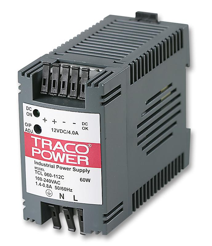 TCL 060-112C PSU, DIN RAIL, 60W, 12V TRACO POWER