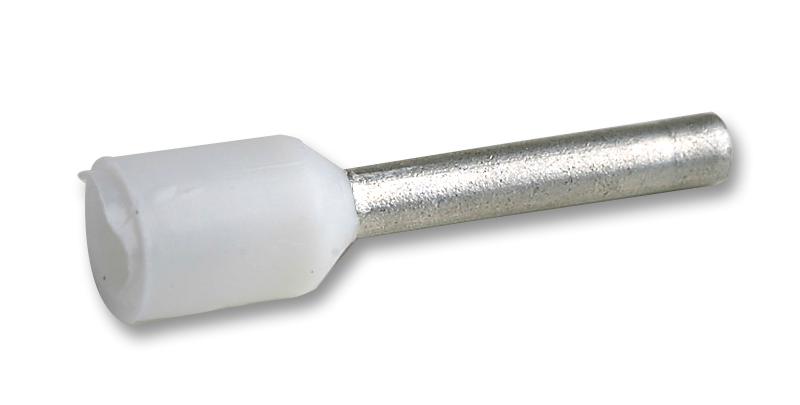 H0,75/14. FERRULE, INSULATED, 0.75MM, WHITE, PK100 WEIDMULLER