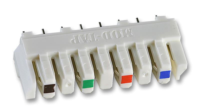 36.A0760 TERMINAL BLOCK, WIRE TO BRD, 8POS, 22AWG MOD-TAP