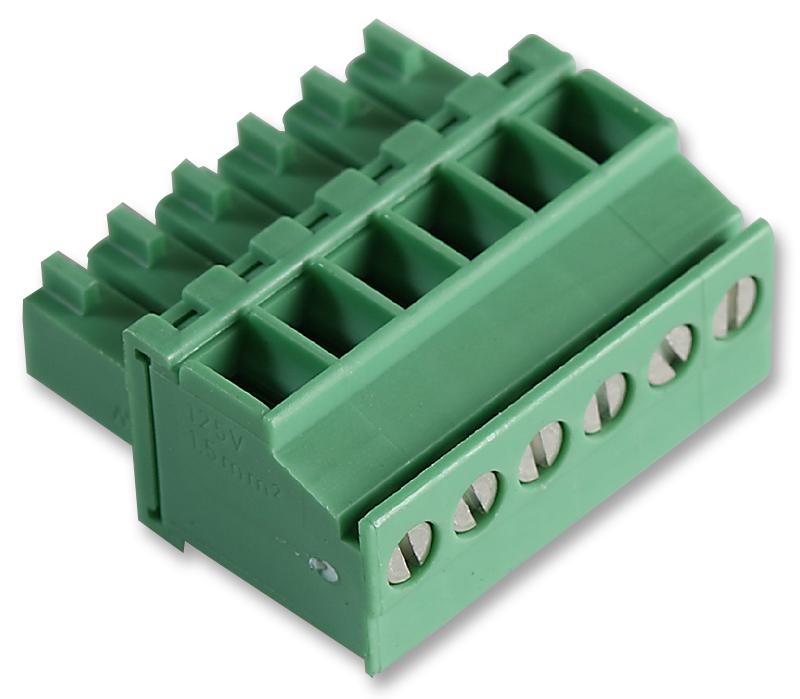 MCVR 1,5/6-ST-3,5 TERMINAL BLOCK, PLUGGABLE, 6POS, 16AWG PHOENIX CONTACT