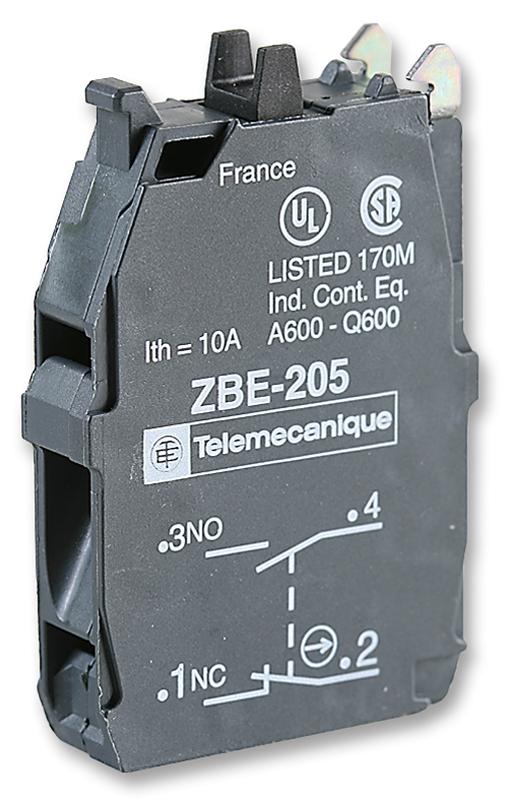 ZBE205 CONTACT BLOCK, 1NO/1NC SCHNEIDER ELECTRIC