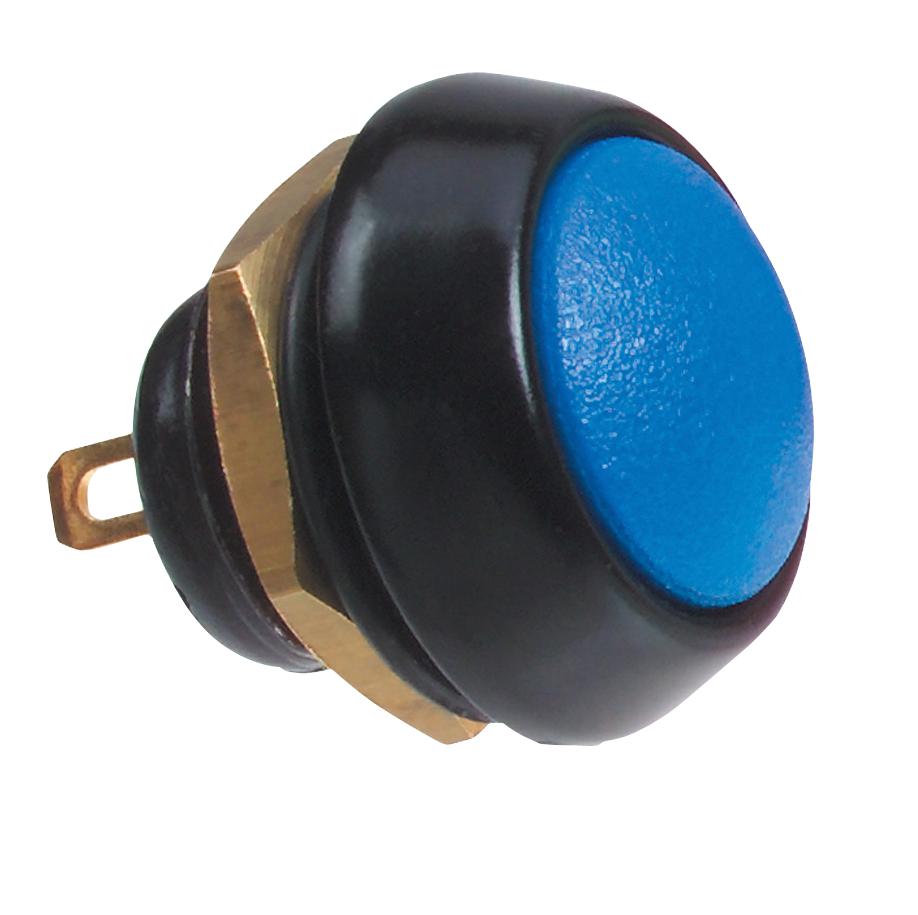 59-116 SWITCH, SPST, 0.4A, 32VAC, ROUND, BLUE ITW SWITCHES