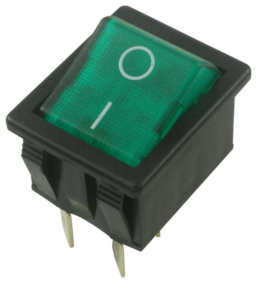 C1353AT0/1GRN SWITCH, DPST, GREEN I/O, 16A, 250V ARCOLECTRIC (BULGIN LIMITED)