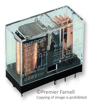 G2R-2 AC12 BY OMI POWER RELAY, DPDT, 12VAC, 5A, THT OMRON