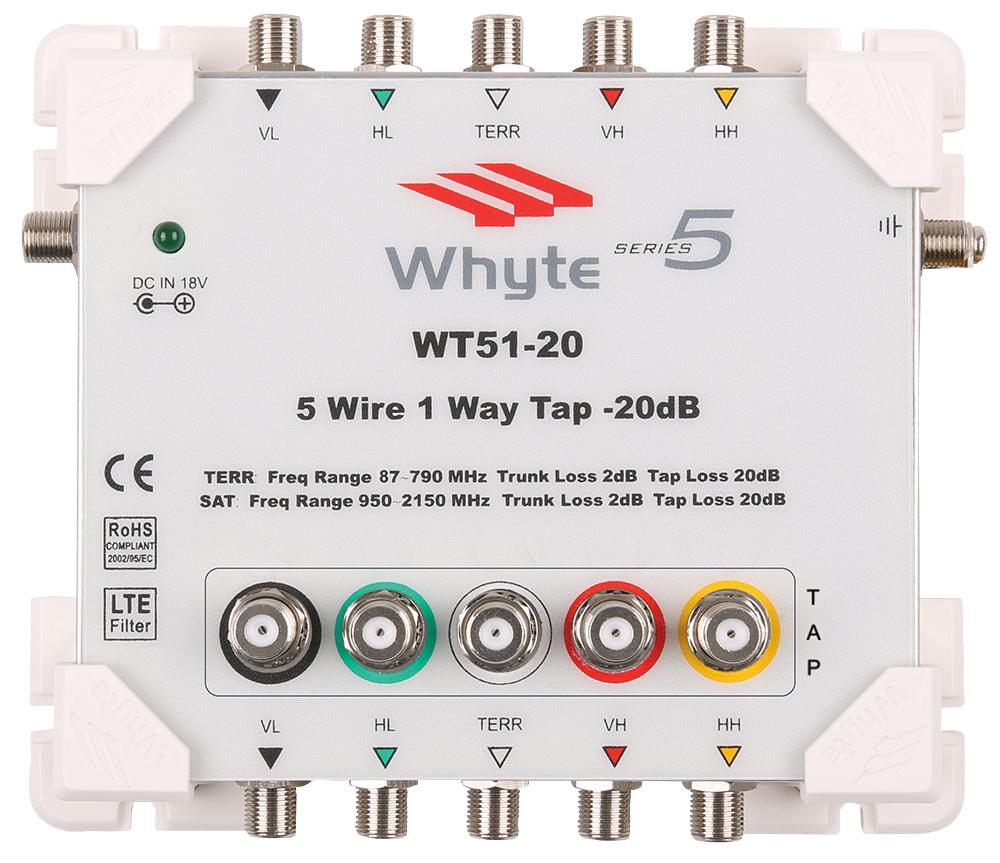 10007 WT51-20 SERIES 5 WIRE 1 WAY 20DB TAP WHYTE