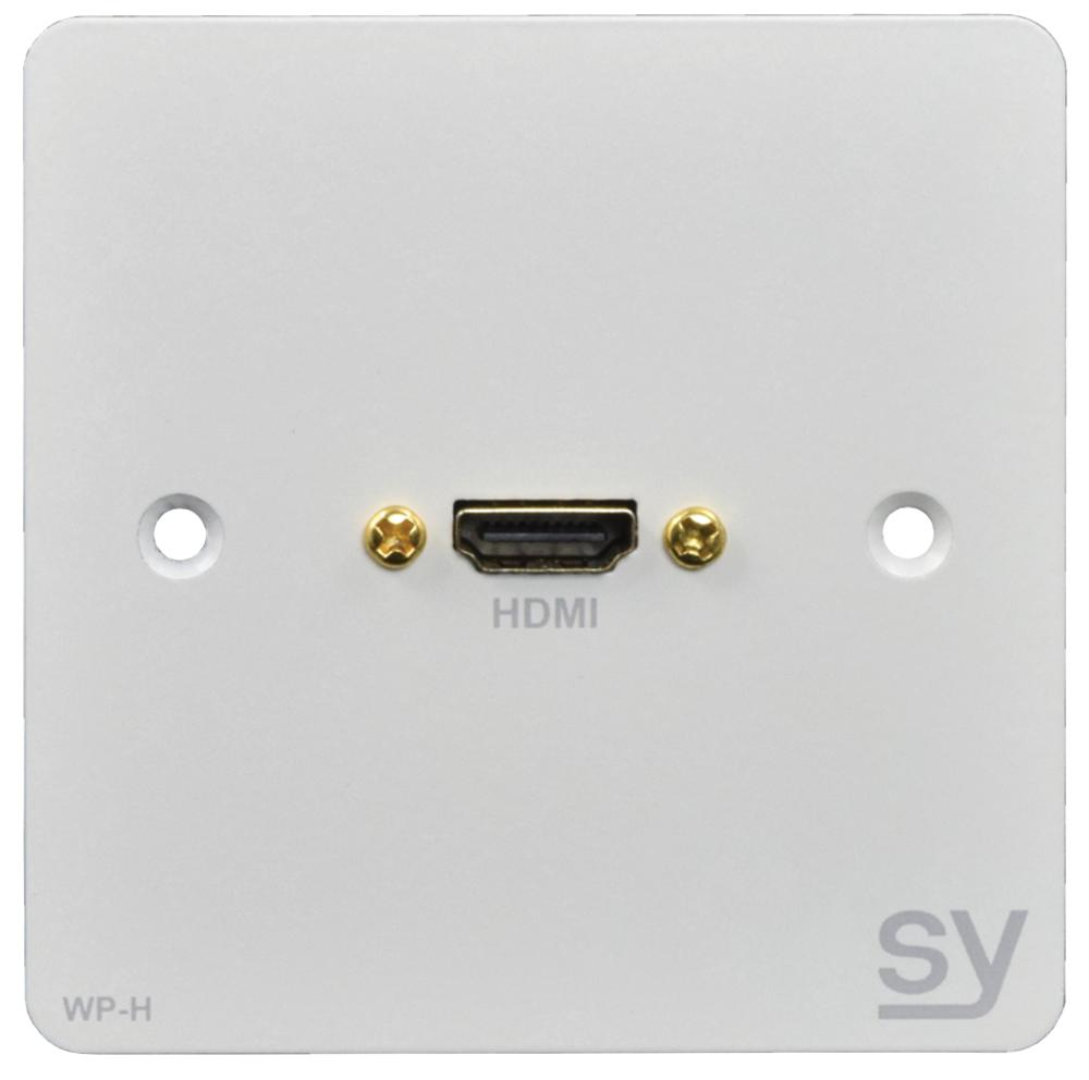 SY-WP-H-BW WALL INPUT PLATE, HDMI, 1-GANG SY ELECTRONICS