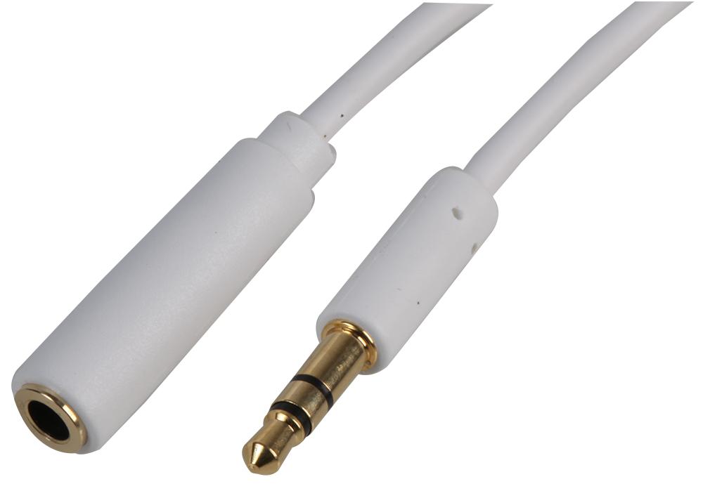 PSG3099-7.5M 3.5MM STEREO EXTENSION LEAD 7.5M WHITE PRO SIGNAL