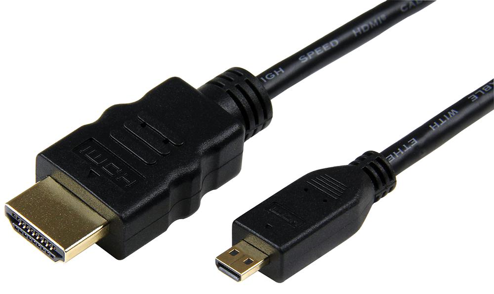 HDADMM1M CABLE ASSY, HDMI-HDMI MICRO PLUG, 1M STARTECH