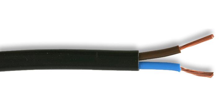 2192Y-0.5MMBLK50M FLEX CABLE, 2CORE, BLACK, 0.5MM2, PER M MULTICOMP PRO