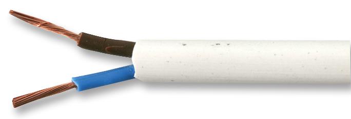 PP-3182Y-1.50MMWHT UNSHLD FLEX CABLE, 2COND, 1.5MM2, PER M MULTICOMP PRO