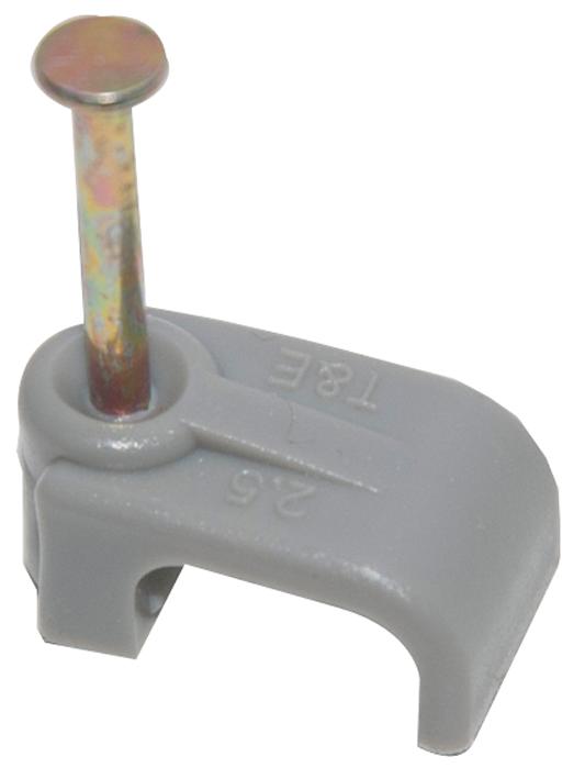 70CGKF60 CABLE CLIP, POLYPROPYLENE, 6MM, GREY TOWER