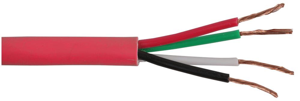 4CSPKCBL0.75RED100M CABLE LOUDSPEAKER 4 X 0.75MM RED 100M PRO POWER