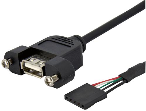 USBPNLAFHD1 LEAD,PANEL MNT USB A-USB HEADER F-F 0.3M STARTECH