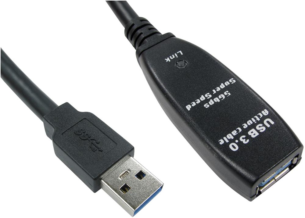 PSG91644 LEAD, USB3.0 ACTIVE EXTENSION, BLACK 10M PRO SIGNAL