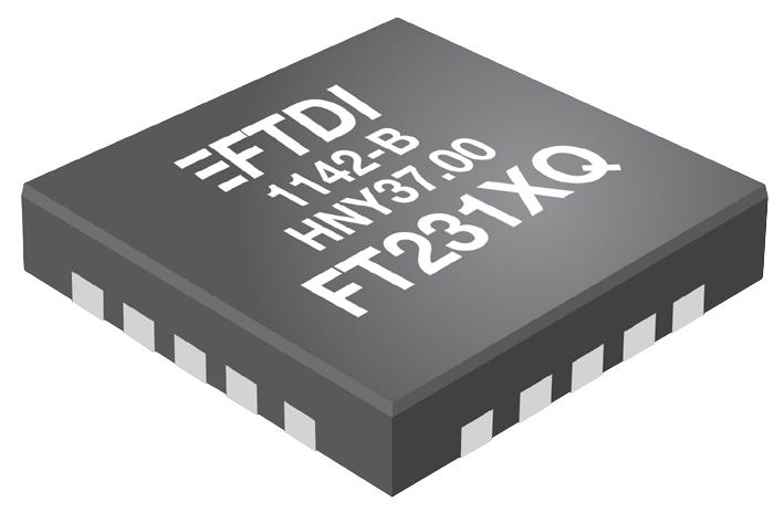 FT231XQ-R I/F,USB2.0 FS TO F/L H/S UART,20QFN FTDI