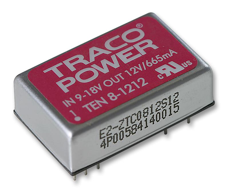 TEN 8-1212 CONVERTER, DC/DC, 8W, 12V TRACO POWER