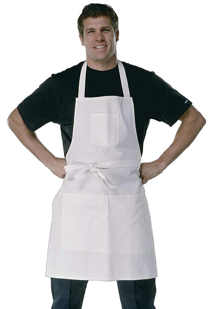 PC207 WHITE APRON FIT FOR THE JOB