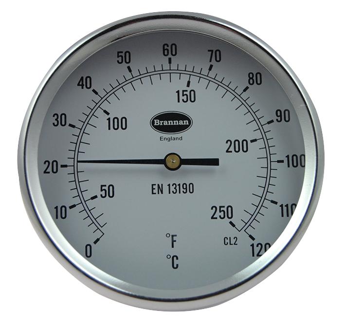31/641/0 THERMOMETER, DIRECT MOUNTING, 100MM BRANNAN