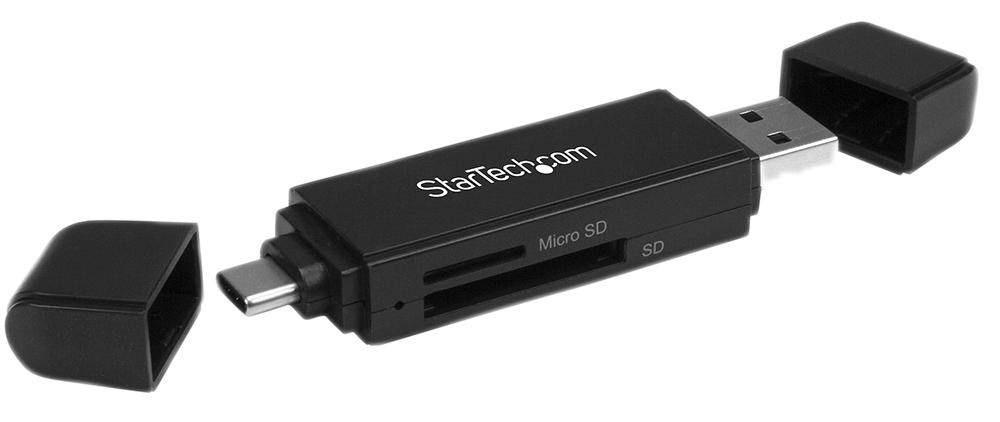 SDMSDRWU3AC USB 3.0 MEMORY CARD READER, USB-C/USB-A STARTECH