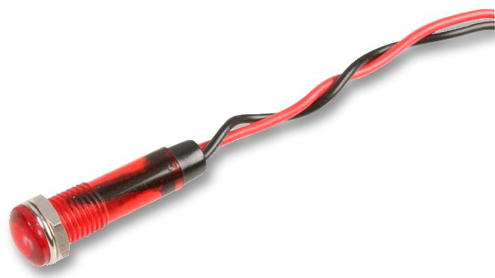 PPOP-120R LED INDICATOR, WIRED, 5MM, 12V, RED MULTICOMP