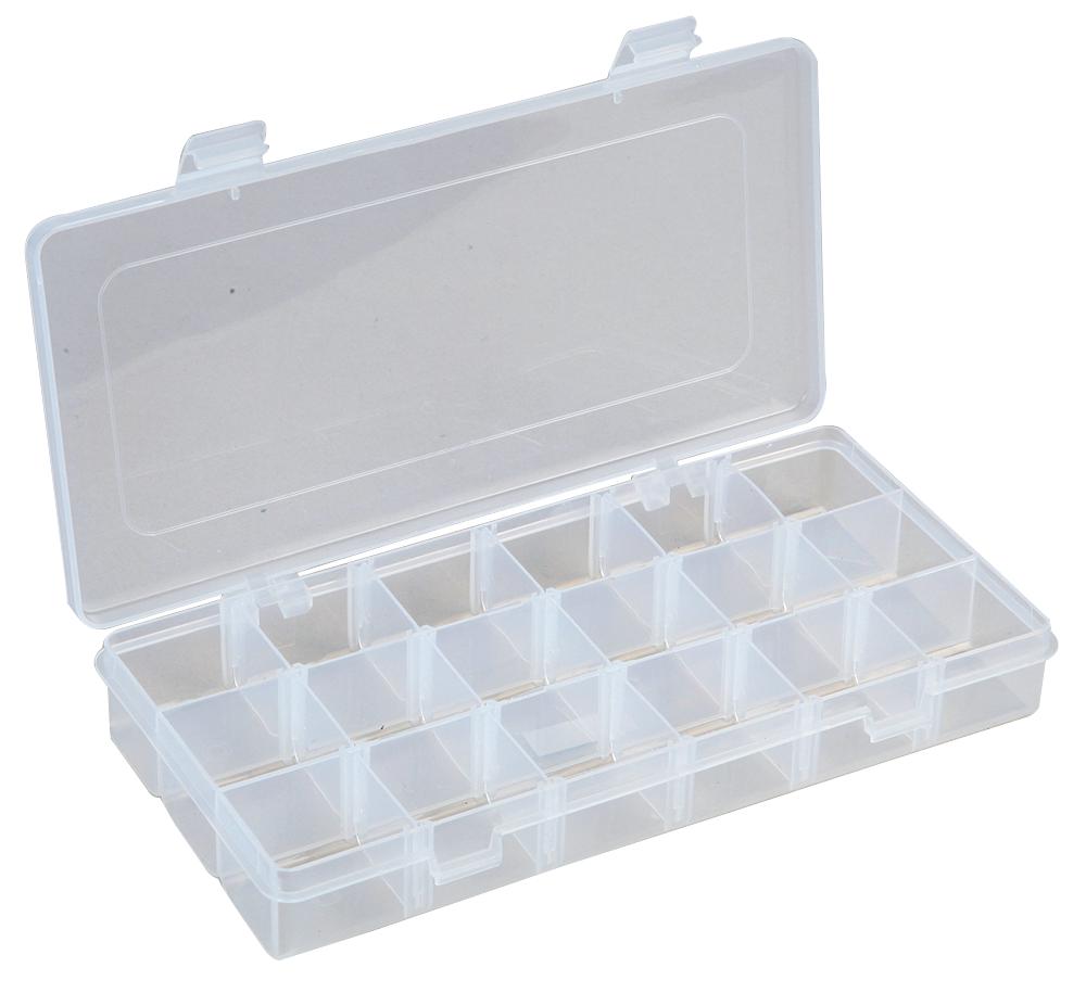 D00413 BOX, COMPARTMENT, 230X125X35MM, CLEAR DURATOOL