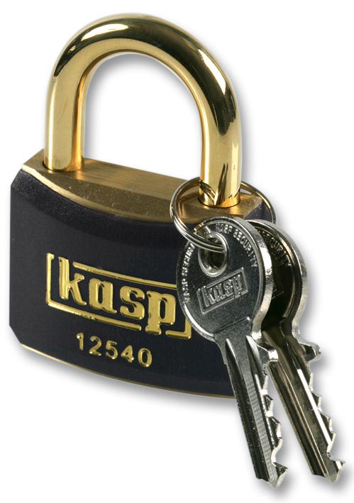 K12440BLAA1 PADLOCK, BRASS, 40MM, BLACK, K/A KASP SECURITY
