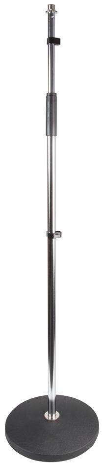 PLS00056 MICROPHONE STAND, ROUND BASE, CHROME PULSE
