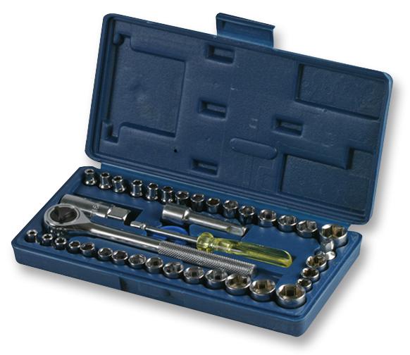 D00200 SOCKET SET, 1/4" & 3/8" 40PC DURATOOL