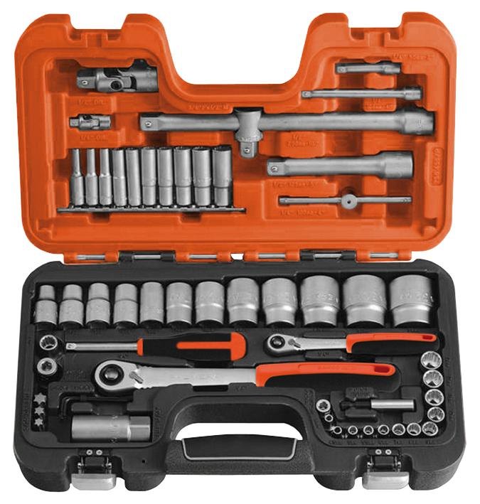 S560 SOCKET SET, 1/4 AND 1/2", 56 PIECE BAHCO