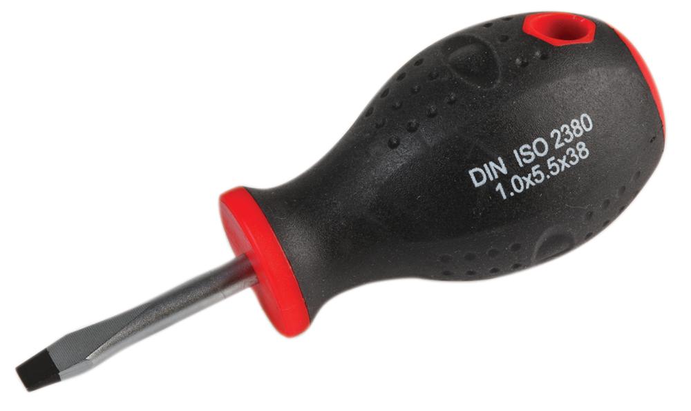 D03432 STUBBY SLOTTED SCREWDRIVER, 5.5MM X 38MM DURATOOL