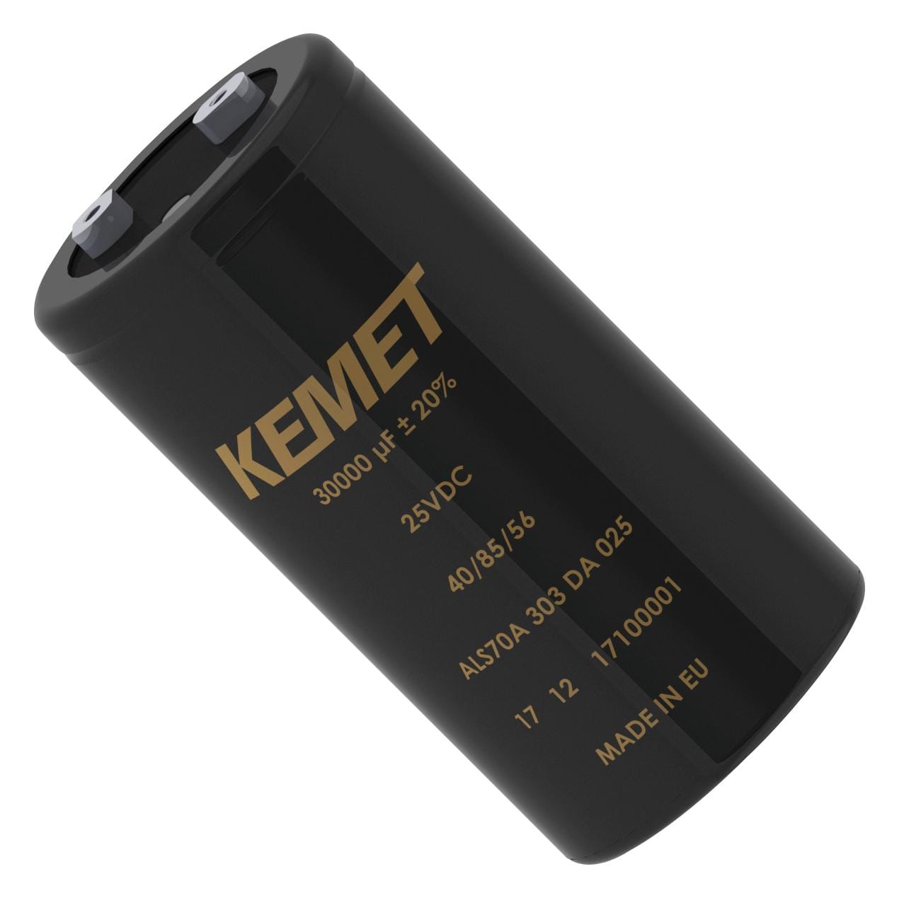 KEMET Aluminium Electrolytic Capacitors - Snap In / ALS70C104NS100 CAP, 0.1F, 100V, ALU ELEC, SCREW KEMET 3017766 ALS70C104NS100