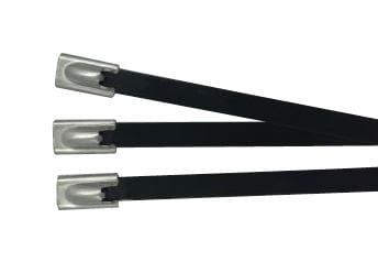 PRO POWER Cable Ties BC76-150 CABLE TIE, STEEL,COATED, 150 X 7.9, 50PK PRO POWER 2580494 BC76-150
