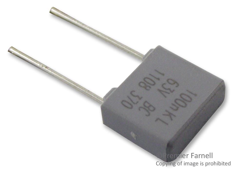 VISHAY Film Capacitors BFC237075104 CAP, 0.1µF, 63V, 10%, PET VISHAY 1650969 BFC237075104