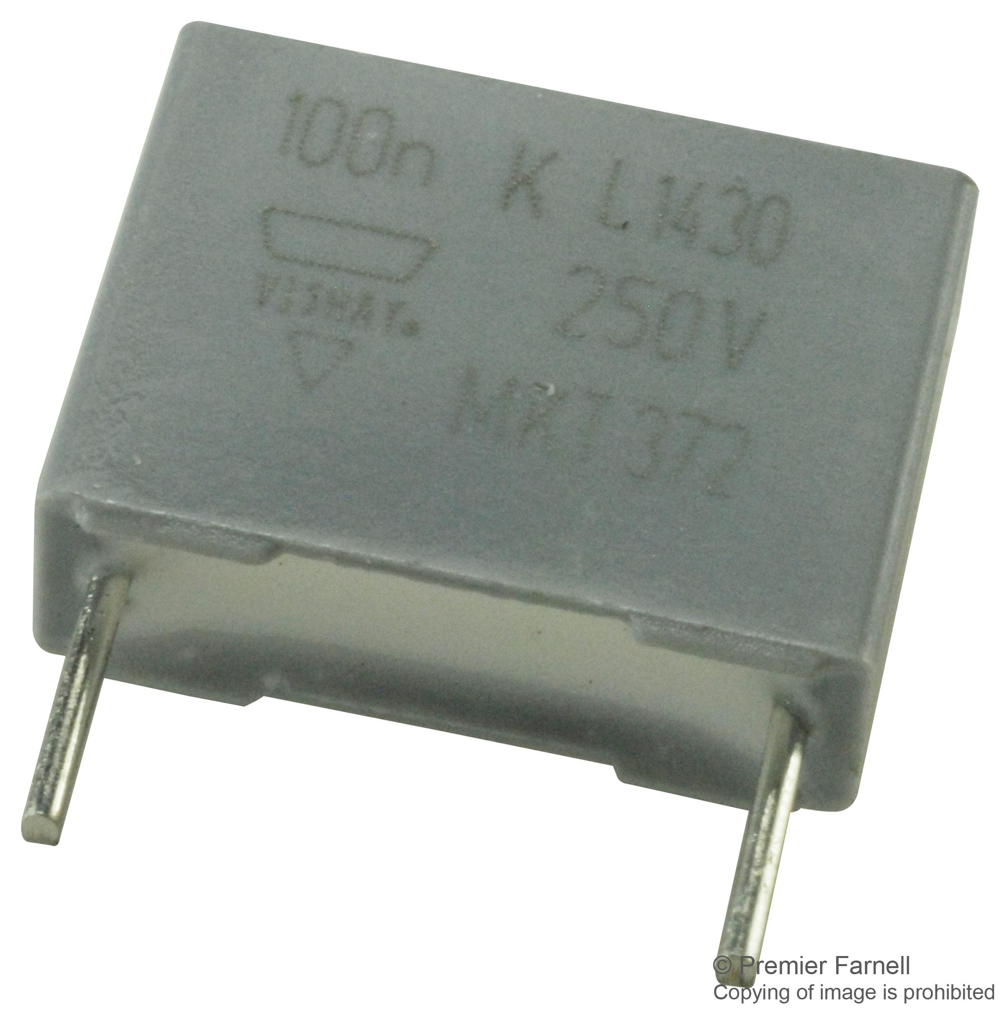 VISHAY Film Capacitors BFC237241104 CAP, 0.1µF, 250V, 10%, PET VISHAY 1215525 BFC237241104