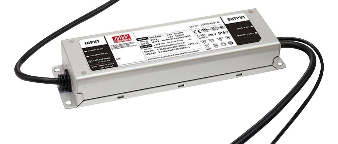 MEAN WELL LED Drivers / PSU ELG-200-48AB LED DRIVER, CONST CURRENT/VOLT, 199.68W MEAN WELL 3224128 ELG-200-48AB