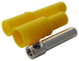 934096103 - Banana Test Connector, 4mm, Receptacle, Cable Mount, 24 A, 1 kV, Nickel Plated Contacts, Yellow - HIRSCHMANN TEST AND MEASUREMENT