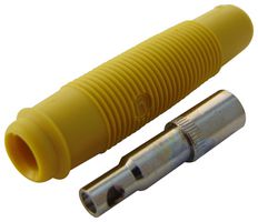 931804103 - Banana Test Connector, 4mm, Jack, Cable Mount, 16 A, 60 V, Nickel Plated Contacts, Yellow - HIRSCHMANN TEST AND MEASUREMENT