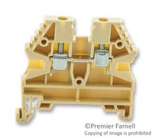 ER2.5BEIGE - DIN Rail Mount Terminal Block, 2 Ways, 26 AWG, 12 AWG, 4 mm², Screw, 20 A - IMO PRECISION CONTROLS