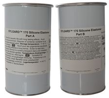 SYLGARD 170, 2KG - Silicone Elastomer, 2 Part, 1:1 Mix, Sylgard® 170, Black / White, Container, 2kg - DOW