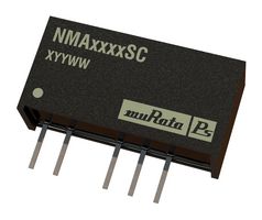 NMA0505SC - Isolated Through Hole DC/DC Converter, ITE, 1:1, 1 W, 2 Output, 5 V, 100 mA - MURATA POWER SOLUTIONS