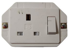 2531WHI - Socket, Switched, 1 Gang, White Moulded - HONEYWELL