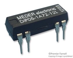 DIP05-1A72-12D - Reed Relay, SPST-NO, 5 VDC, Through Hole, 500 ohm, 1 A - STANDEXMEDER