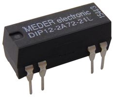 DIP12-2A72-21L - Reed Relay, DPST-NO, 12 VDC, DIP, Through Hole, 500 ohm, 500 mA - STANDEXMEDER